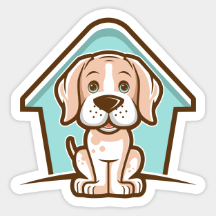 Dog and House Sticker